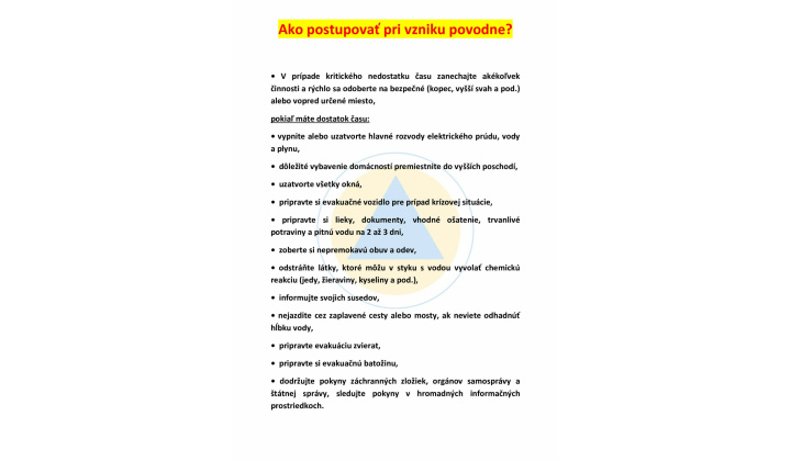 Fotka pre článok Ako postupovať pri vzniku povodne