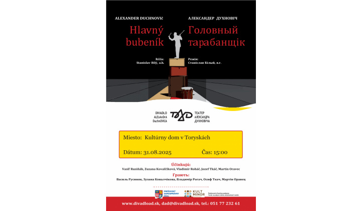 Fotka pre článok Divadelné predstavenie Bubeník v kultúrnom dome v Toryskách