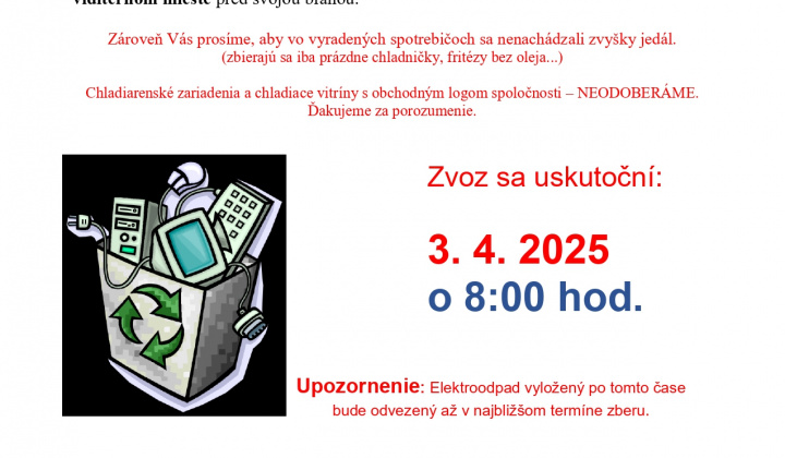 Aktuality / Zvoz elektro odpadu 3.4.2025 - foto