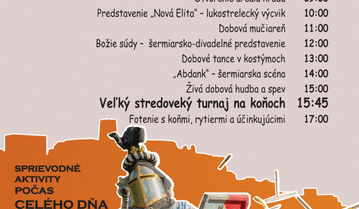 Aktuality / Rytiersky turnaj na Spišskom hrade 9. a 10. augusta - foto