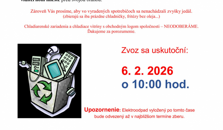 Aktuality / Zvoz elektroodpadu 6.2.2026 - foto