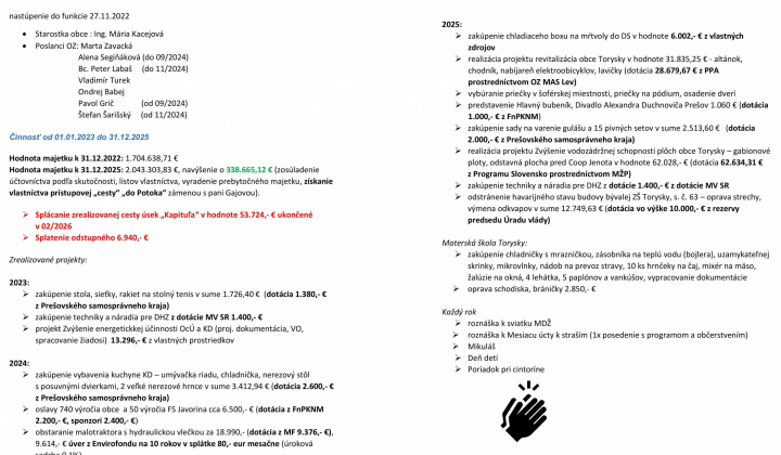 Aktuality / Rekapitulácia výsledkov činnosti 2023-2025 - foto