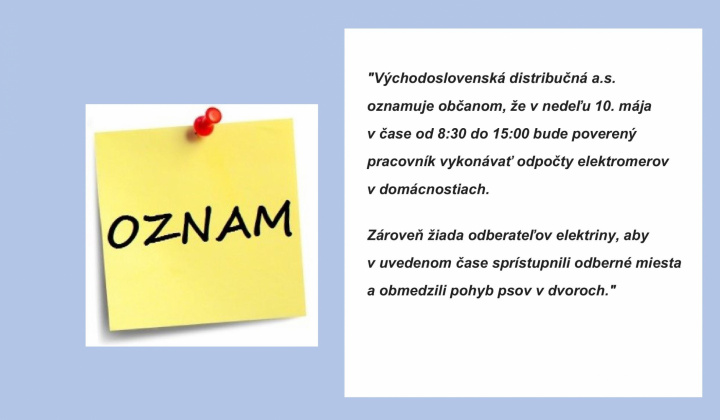 Aktuality / Odpočet elektriny v domácnostiach, 10.05.2026 - foto