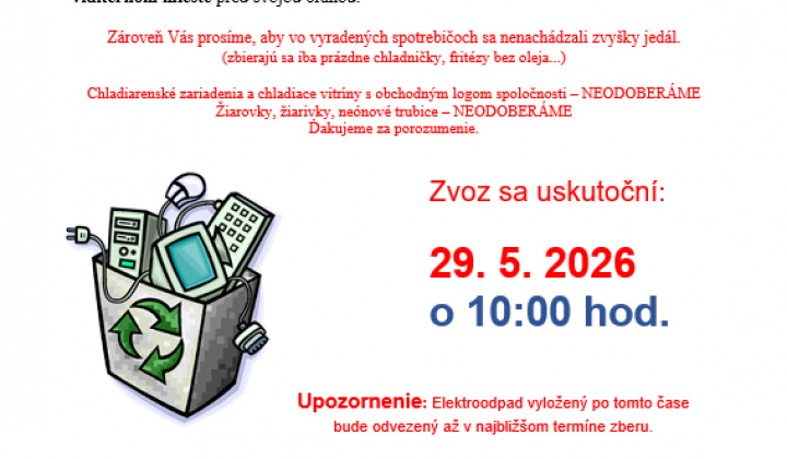 Aktuality / Zber elektroodpadu - foto