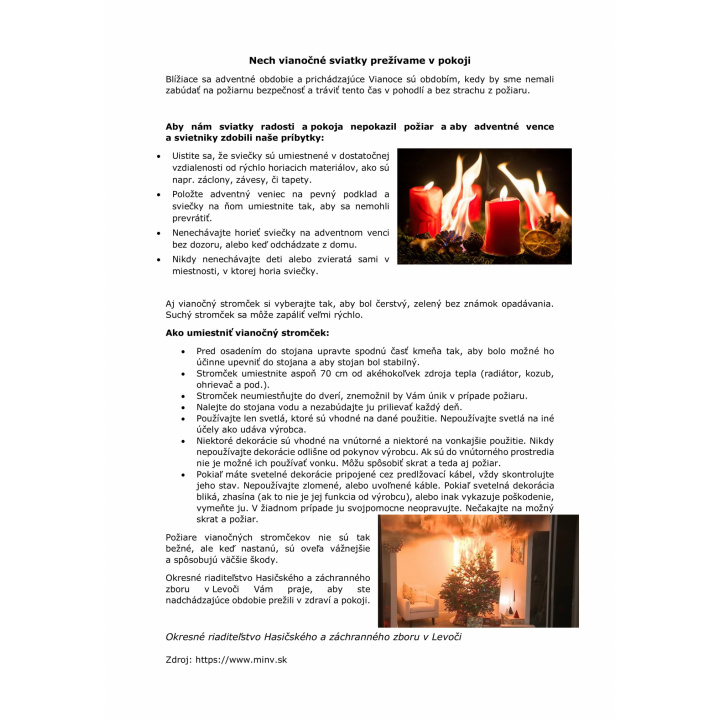 Menšia fotka pre článok Nech vianočné sviatky prežívame v pokoji