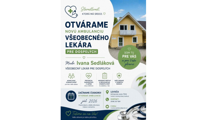 Fotka pre článok Nová ambulancia všeobecného lekára 