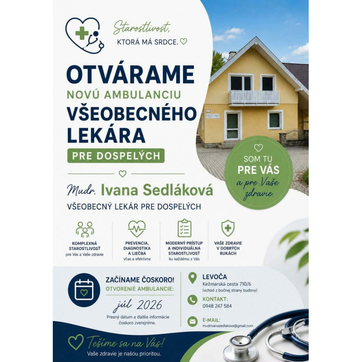Menšia fotka pre článok Nová ambulancia všeobecného lekára 