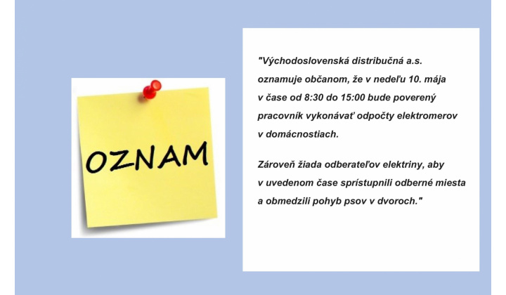 Fotka pre článok Odpočet elektriny v domácnostiach, 10.05.2026