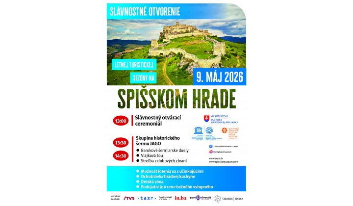 Fotka pre článok Otvorenie letnej turistickej sezóny na Spišskom hrade, 9.5.2026
