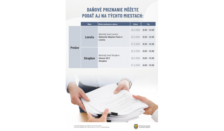 Fotka pre článok Podávanie DP v Levoči
