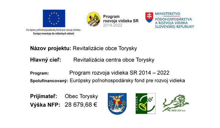 Fotka pre článok Realizácia projektu Revitalizácia obce Torysky