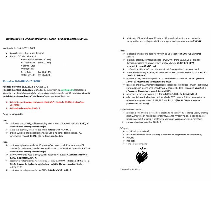 Menšia fotka pre článok Rekapitulácia výsledkov činnosti 2023-2025