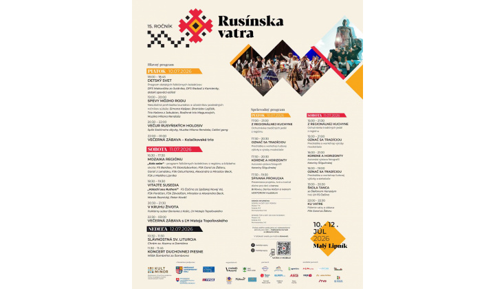 Fotka pre článok Rusínska vatra v Malom Lipníku 10.-12.07.2026