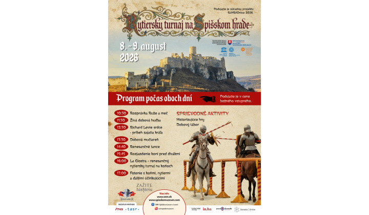 Fotka pre článok Rytiersky turnaj na Spišskom hrade 08.-09.08.2026