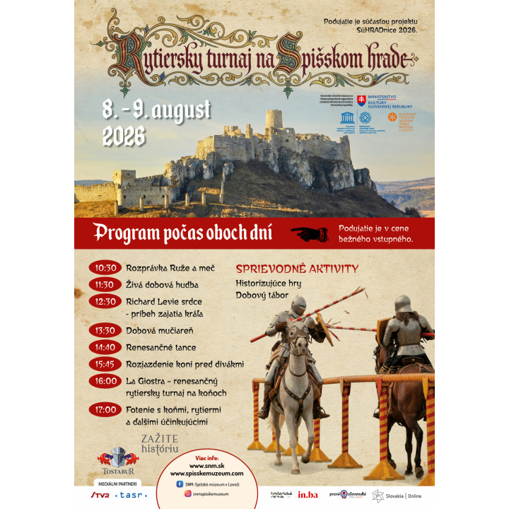 Menšia fotka pre článok Rytiersky turnaj na Spišskom hrade 08.-09.08.2026