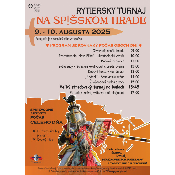 Menšia fotka pre článok Rytiersky turnaj na Spišskom hrade 9. a 10. augusta