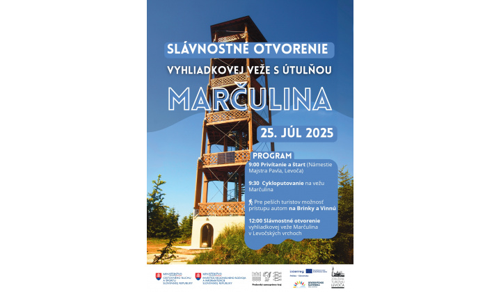 Fotka pre článok Slávnostné otvorenie vyhliadkovej veže Marčulina 25.07.2025