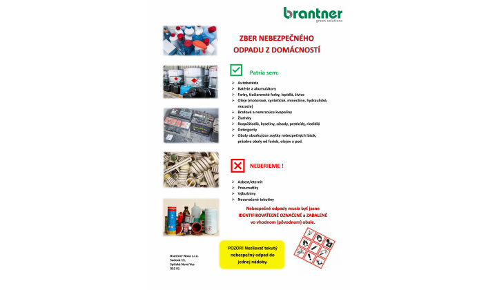 Fotka pre článok Zber nebezpečného odpadu