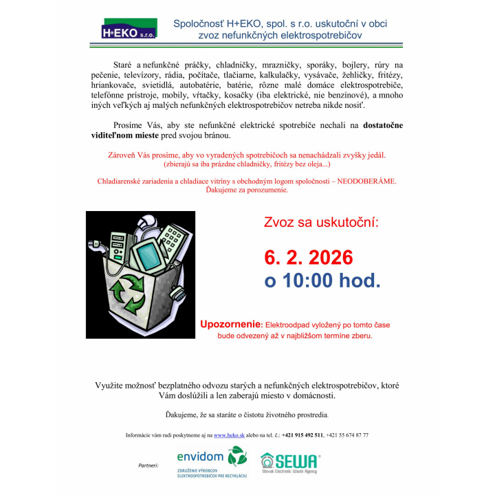 Menšia fotka pre článok Zvoz elektroodpadu 6.2.2026